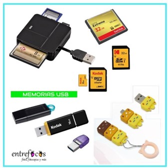 Tarjetas de Memoria y USB